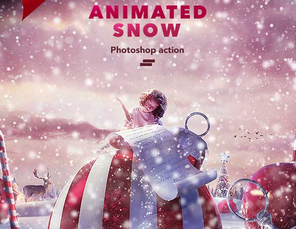 animated snow photoshop action download
